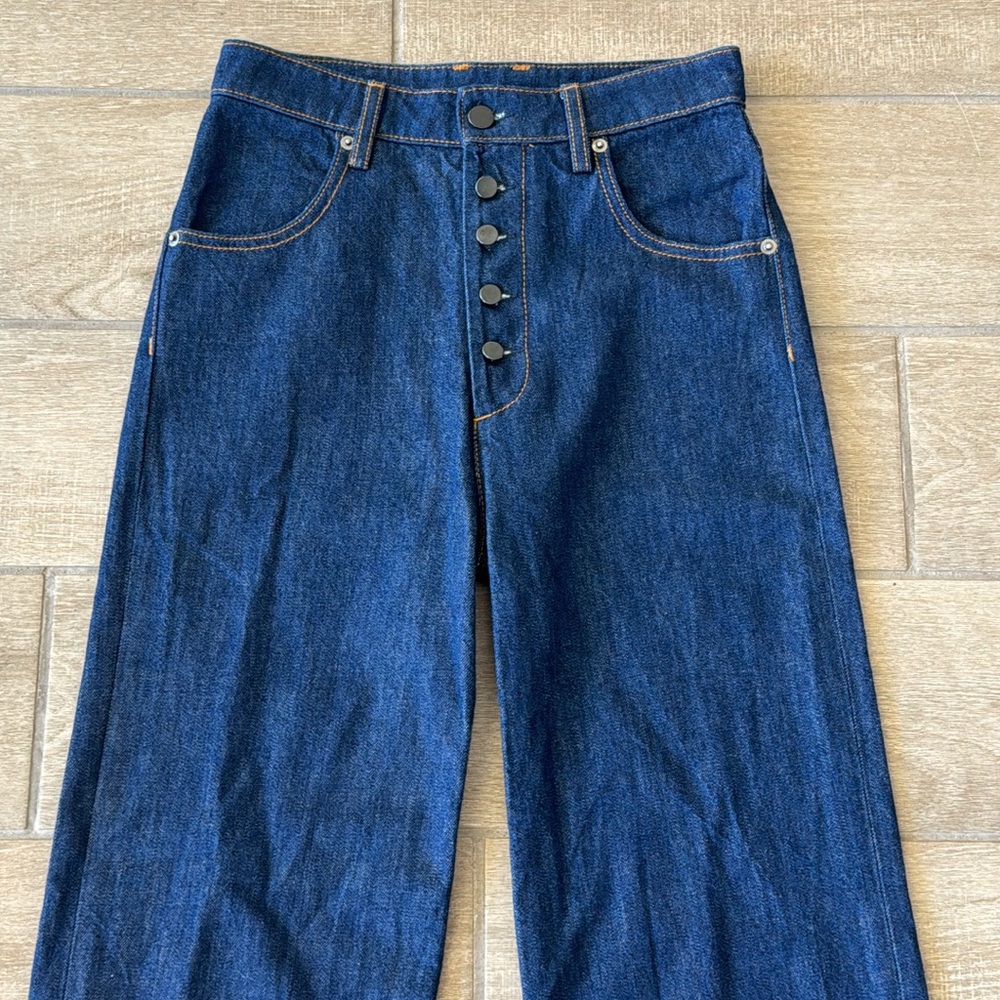 G. Label by Goop Alison Dark Wash Boyfriend Cuffed Hem Jean Size: 25 - Picture 6 of 10